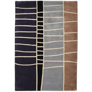 RugVista Abstract Bambou Handtufted Tapis - Noir / Marron 160x230