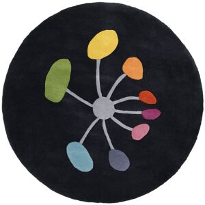 RugVista Flower in the wind Handtufted Tapis - Noir Ø 200