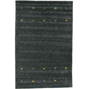 RugVista Gabbeh loom Two Lines Tapis - Gris fonce / Vert 190x290