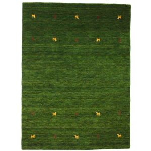 RugVista Gabbeh loom Two Lines Tapis - Vert 140x200