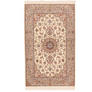 Noue a la main. Origine: Persia / Iran Ispahan chaîne de soie Tapis 130x212