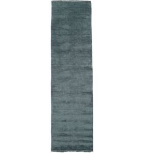 RugVista Handloom fringes Tapis - Petrole fonce 80x300