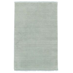 RugVista Handloom fringes Tapis - Petrole clair 140x200