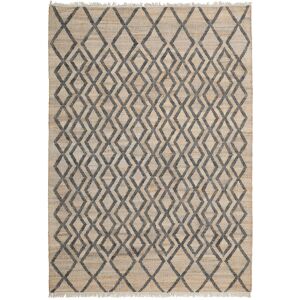 RugVista Tekla jute Tapis - Beige / Gris charbon 200x300