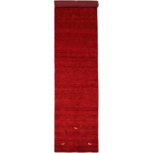 RugVista Gabbeh loom Two Lines Tapis - Rouge 80x350