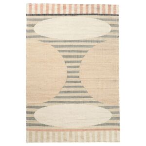 RugVista Time Jute Tapis - Beige / Rouge corail 160x230