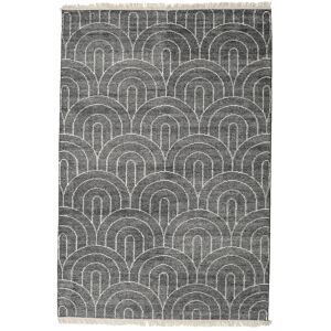 RugVista Vanya Tapis - Gris charbon / Blanc creme 140x200