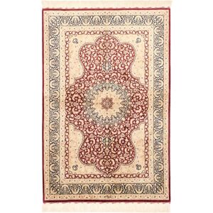 Noue a la main. Origine: Persia / Iran Ghom soie Tapis 98x147