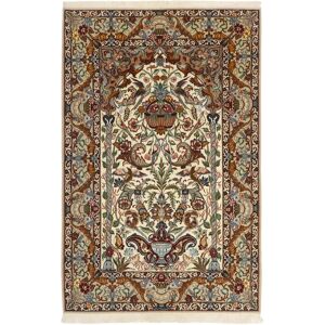 Noue a la main. Origine: Persia / Iran Ispahan chaîne de soie Tapis 130x201