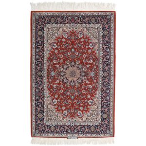 Noue a la main. Origine: Persia / Iran Ispahan chaîne de soie Tapis 110x165