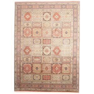 Noue a la main. Origine: India Cachemire pure soie Tapis 218x333