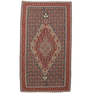 Noue a la main. Origine: Persia / Iran Kilim Senneh Fine Tapis 141x252