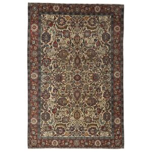 Noue a la main. Origine: Persia / Iran Antique Ghom ca. 1930 Tapis 222x335