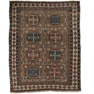 Noue a la main. Origine: Azerbaijan / Russia Antique Chirvan ca. 1900 Tapis 100x150