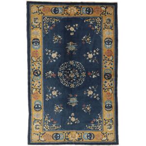 Noue a la main. Origine: China Chinois Antique Peking ca. 1920 Tapis 150x235