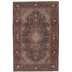 Noue a la main. Origine: Persia / Iran Antique Kashan ca. 1900 Tapis 136x200