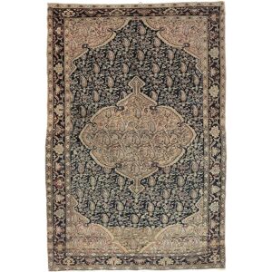 Noue a la main. Origine: Persia / Iran Antique Farahan ca. 1900 Tapis 135x200