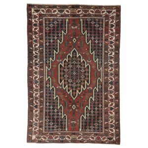 Noue a la main. Origine: Persia / Iran Antique Mazlagan ca. 1930 Tapis 135x202