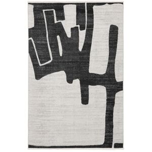 RugVista Art field Tapis - Noir / Blanc 140x200