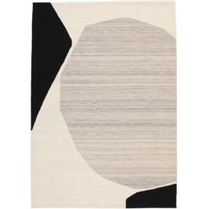 RugVista Rocks Tapis - Blanc naturel / Noir 160x230