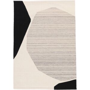 RugVista Rocks Tapis - Blanc naturel / Noir 140x200