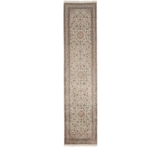 Noue a la main. Origine: India Cachemire pure soie Tapis 78x337