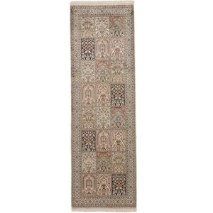 Noue a la main. Origine: India Cachemire pure soie Tapis 79x245