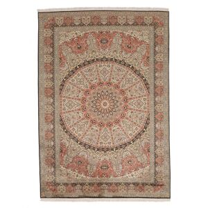 Noue a la main. Origine: India Cachemire pure soie Tapis 173x245