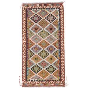 Noue a la main. Origine: Afghanistan Kilim Afghan Old style Tapis 99x197