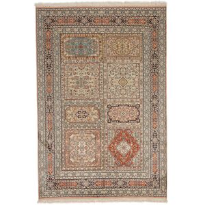 Noue a la main. Origine: India Cachemire pure soie Tapis 126x188