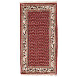 Noue a la main. Origine: India Mir Indo Tapis 73x143