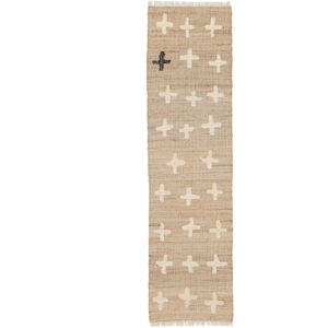 RugVista Odd Cross Jute Tapis - Beige 80x300