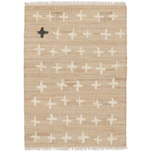 RugVista Odd Cross Jute Tapis - Beige 140x200