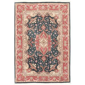 Noue a la main. Origine: Persia / Iran Tabriz 50 Raj avec de la soie Tapis 103x150