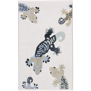 RugVista Gecko Tapis - Blanc ecru / Bleu 100x160