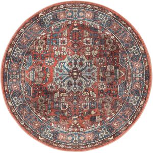 RugVista Galaxy Oriental Tapis - Rouge rouille / Bleu Ø 160