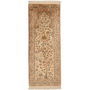 Noue a la main. Origine: India Cachemire pure soie 24 / 24 Quality Tapis 50x127