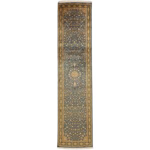 Noue a la main. Origine: India Cachemire pure soie 24 / 24 Quality Tapis 75x315