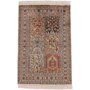 Noue a la main. Origine: India Cachemire pure soie Tapis 64x95