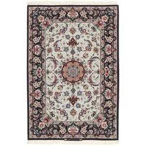 Noue a la main. Origine: Persia / Iran Ispahan chaîne de soie Tapis 84x123