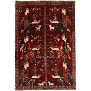 Noue a la main. Origine: Persia / Iran Kashghai Old figural / pictural Tapis 160x232