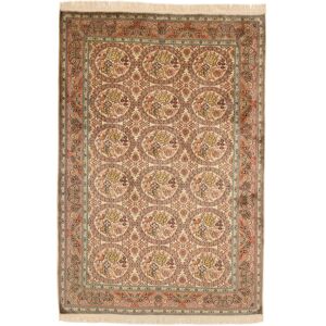 Noue a la main. Origine: India Cachemire pure soie 24 / 24 Quality Tapis 126x184