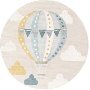 RugVista Balloon Ride Tapis - Beige / Bleu Ø 150