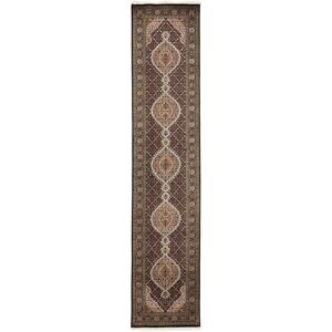 Noue a la main. Origine: India Tabriz Indi Tapis 84x398