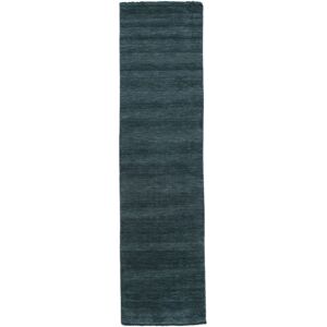 RugVista Handloom fringes Tapis - Petrole fonce 80x300