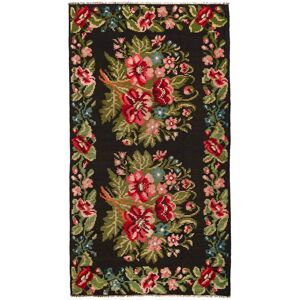 Noue a la main. Origine: MISSING(7,27) Kilim Rose Moldavia Tapis 150x275