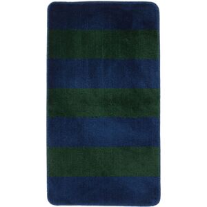 RugVista Mario Block tapis de bain - Bleu fonce / Vert fonce 67x117