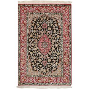 Noue a la main. Origine: Persia / Iran Ispahan soie chaîne Tapis 110x166