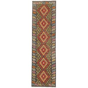 Noue a la main. Origine: Afghanistan Kilim Afghan Old style Tapis 82x297