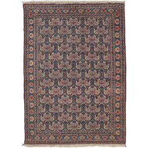 Noue a la main. Origine: Persia / Iran Tabriz Antik Tapis 62x86